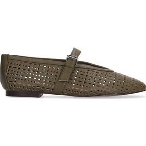 Bibi Lou - 604Z28VK 0 - Ballerina's - Kaki - Leer