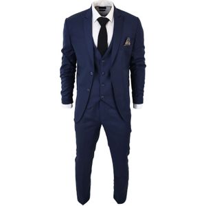 Heren - IM1 - Driedelig Pak - Marineblauw