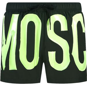 Moschino - Korte Broek - Zwart - Grote Gele Logo