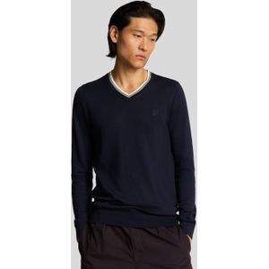 Lyle & Scott - V-halstrui - Donkerblauw - Regular Fit