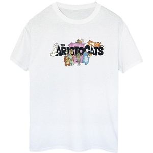 Li-cense Disney dames aristokatten logo boyfriend t-shirt