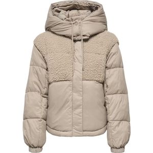 Only - Onlagnes Life Teddy Mix Puffer - Winterjas - Taupe