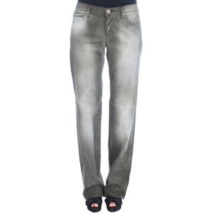 Ermanno Scervino Vrouwen Grijze Cotton Blend Loose Fit Boyfriend Jeans