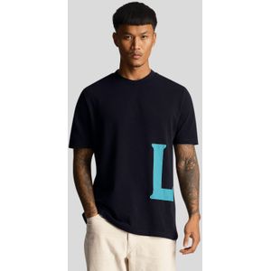 Lyle And Scott - L&S T-Shirt - Navy - Crewneck - Korte Mouwen