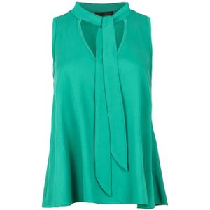 Top - Groen - Mouwloos - Met Strikdetail