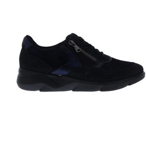 Waldläufer - Funky K - Dames Sneaker - Blauw - Suède met Metallic Detail