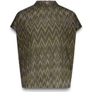 Summum Top zig zag lurex tops 3s5177-30718