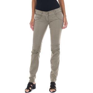 Met - Slim Fit Broek - Grijs - Dames