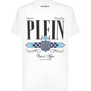 Philipp Plein - T-Shirt - Wit - Ronde Hals - Heren - Katoen