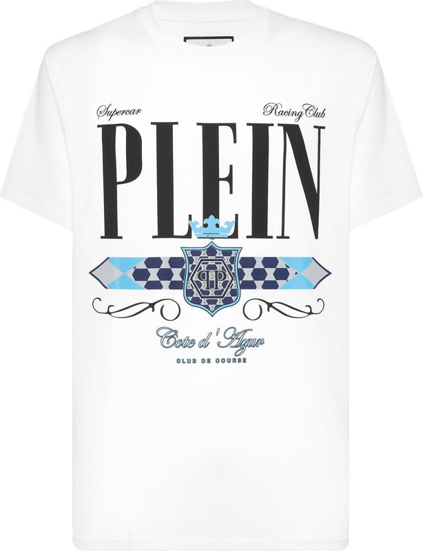 Philipp Plein - T-Shirt - Wit - Ronde Hals - Heren - Katoen