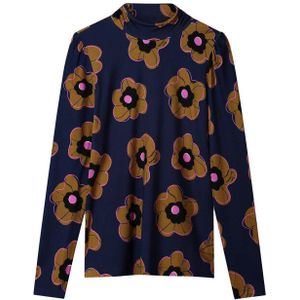 Pom Amsterdam - SP9253 - Top - Donker Blauw - Lange Mouw