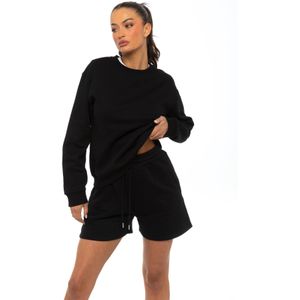 Enzo - Oversized Sweatshirt Tracksuit - Zwart - Dames