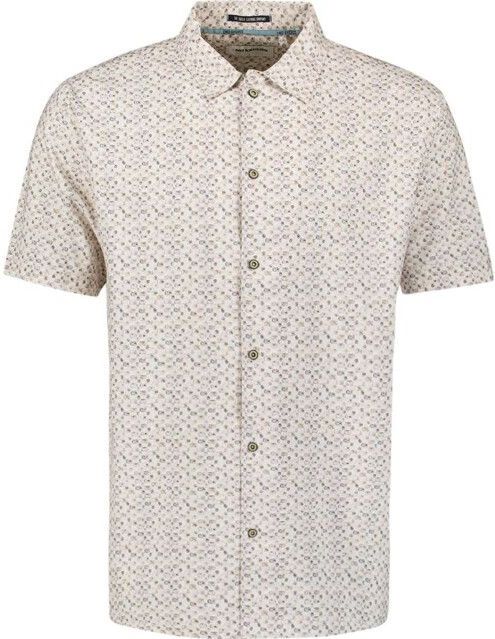No Excess Shirt short sleeve allover printed offwhite