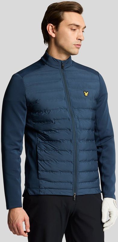 Lyle & Scott - Hybride Gewatteerde Golfjas - Blauw - Heren - Volledige Rits - Polyester