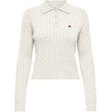Only Onlkatia ls cable polo cc knt off-white