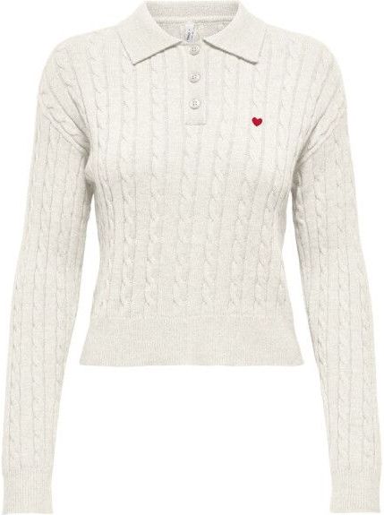 Only Onlkatia ls cable polo cc knt off-white