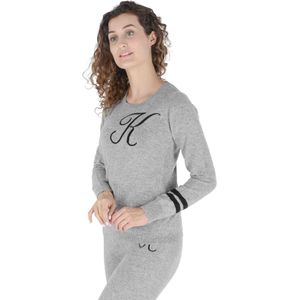 Crown Of Edinburgh Kasjmier Trui Met Ronde Hals Stockbridge Grey K