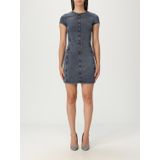 Diesel, Dames, Jurken, Grijs, Maat: L Denim,