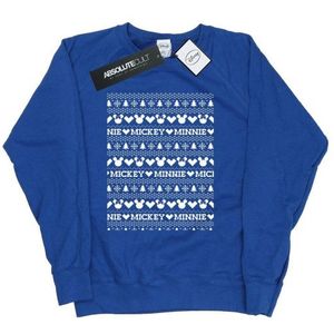 Li-cense Disney dames mickey en minnie kerst fair isle sweatshirt