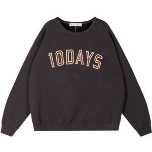 10Days - Sweatshirt - Roestbruin - Donkergrijs - Wit