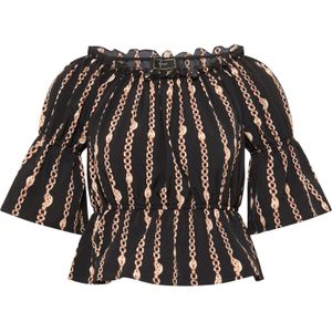 faina Blouse  goud / zwart