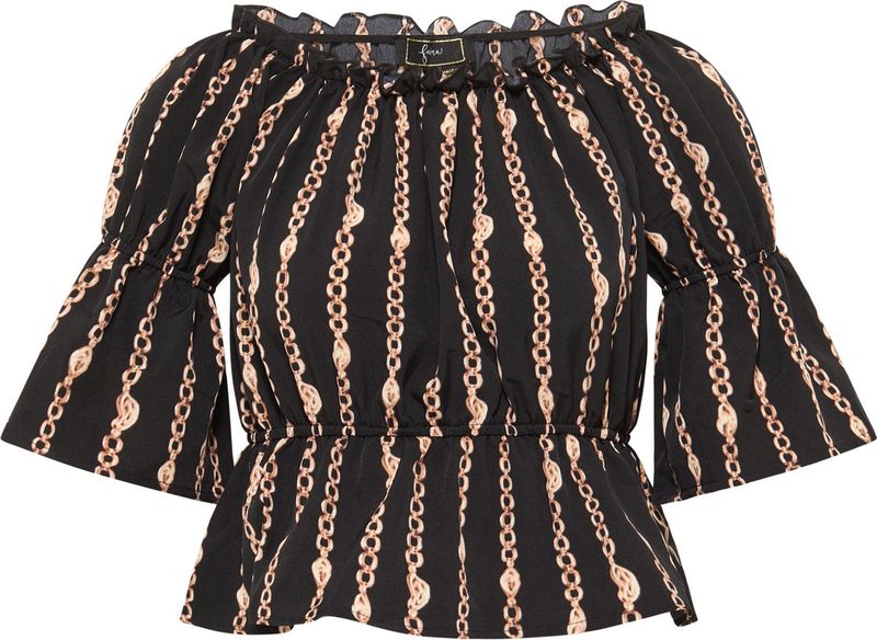 faina Blouse  goud / zwart