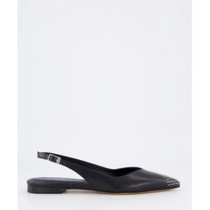 Balletschoenen - Slingback - Leer - Zwart - Met Studs