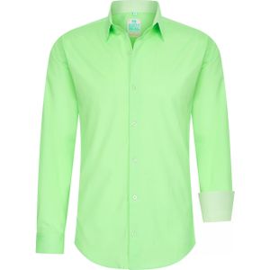 Rusty Neal - Heren Overhemd - Slim Fit - Blauw - 60% Katoen, 37% Polyester, 3% Elastaan