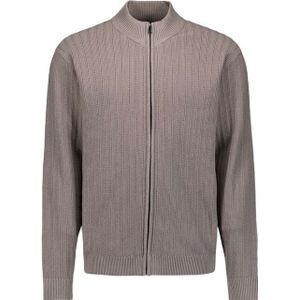 No Excess - Vest Knitted Structure - Taupe en Grijs - Heren Vest