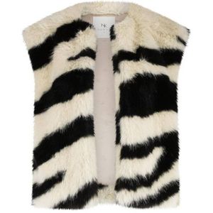 Nukus - Gilet NKF08015 - Zwart-wit - Damesgilet