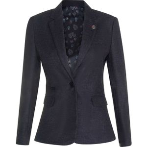 Womens - Tweed - Blazer - Zwart - Wol - Jaren 1920