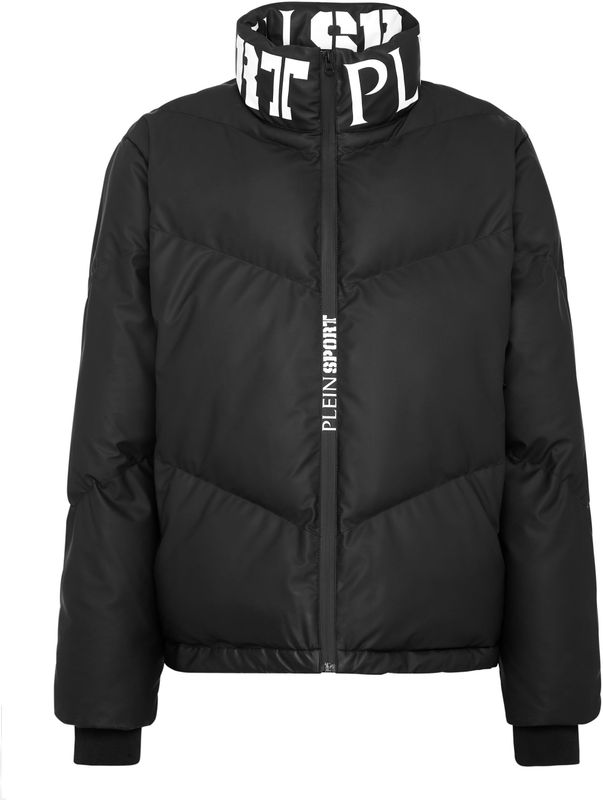 Plein Sport - Nylon Down Jacket Tiger - Isolerend Jack - Zwart