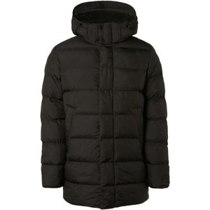 No Excess Jacket mid long fit hooded recycled black