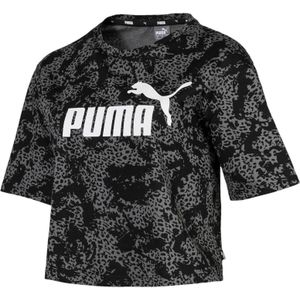 Puma - Elevated Essentials - T-shirt - Dames - Cropped Logo AOP