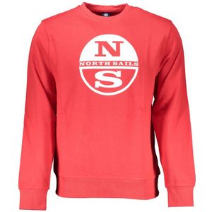 North Sails - Geborsteld Sweatshirt - Rood - Heren - Met Print Logo