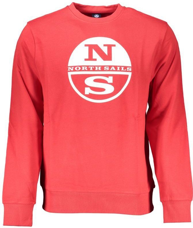 North Sails - Geborsteld Sweatshirt - Rood - Heren - Met Print Logo