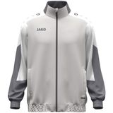 JAKO Unisex geweven jas Dynamic, lichtgrijs/wit/grijs, S