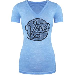 Vans - V-Hals Korte Mouw T-shirt - Blauw - Dames