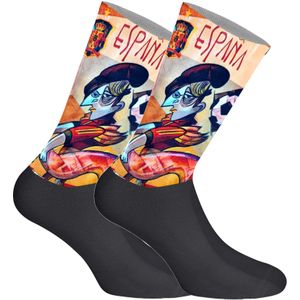 Lange uniseks sokken met elastische print