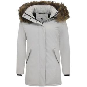 Matogla - Winterjas - Blauw - Slim Fit - Met Echte Bontkraag