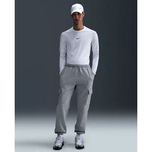 Nike - Club Bb Cargo - Broek - Grijs - Fleece - Standaardpasvorm