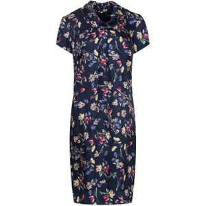 Korte Mouwen Jurk - Viscose - Bloemenprint - Knielengte
