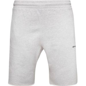 Joggingshort - Gebroken Wit - Diag Outline - Katoen - 2 Zijzakken