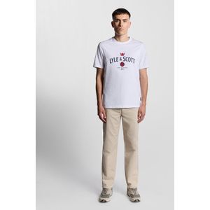 Lyle & Scott - Tapered Chino's - Zand - Trekkoord in de Taille