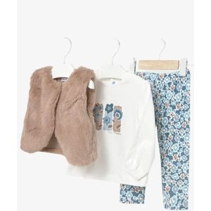 Mayoral - Gilet - Blue Bell - Driedelig Setje met Legging en Longsleeve