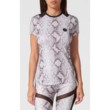 Plein Sport - T-Shirt Ronde Hals Python - Grijs - Dames