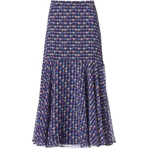 Cassy - Print Rok - Multi - Voile - Kuitlengte