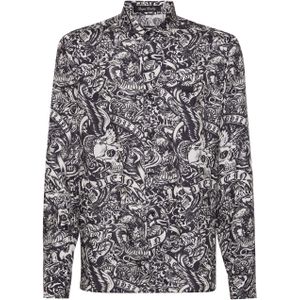 Philipp Plein - Overhemden - Zwart - Zijde - Sugar Daddy Cut