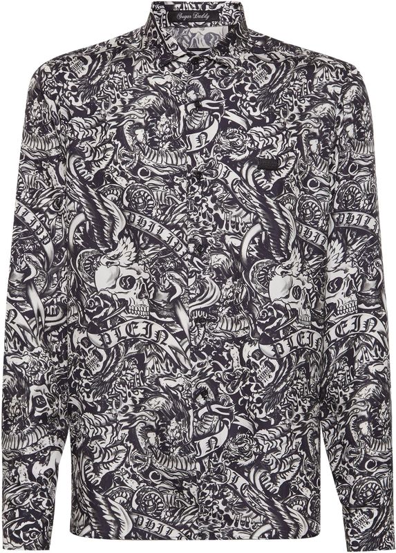 Philipp Plein - Overhemden - Zwart - Zijde - Sugar Daddy Cut