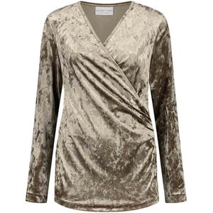 Helena Hart 7463 overslag top velvet latte